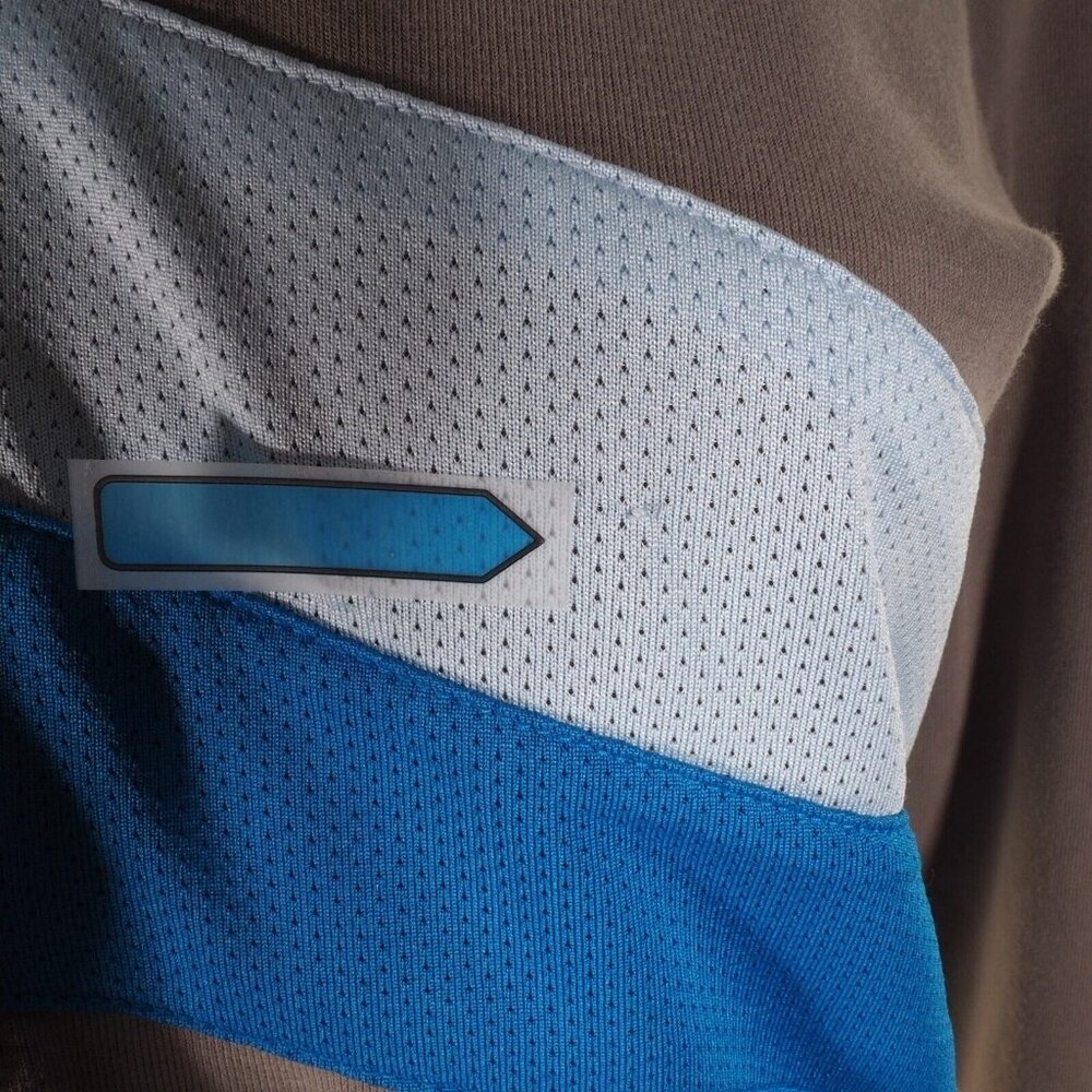 Nike Fit Dry Hoodie Women Medium Pullover Gray Blue Full Zip Numbers in Hood - Picture 8 of 10